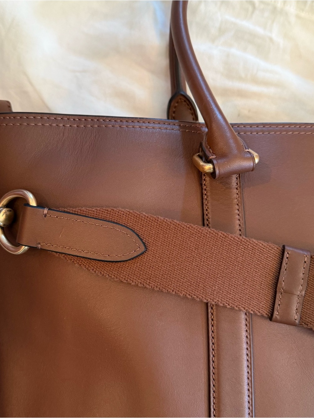 Coach Metropolitan Carryall, men's tote, tan glove leather, nearly new - Picture 10 of 13